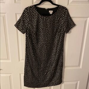 J. Crew Black and White Sheath Mini Dress